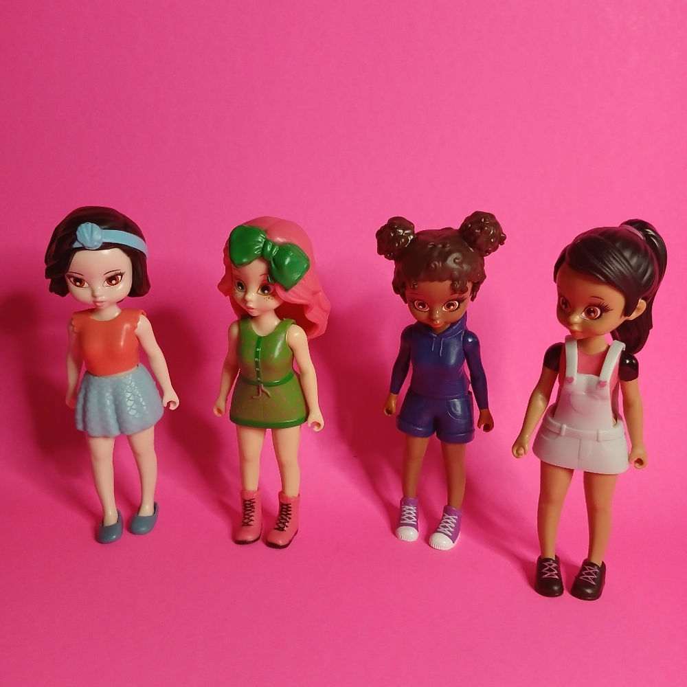 Colorful Kids Doll Friends forever lot of four dolls